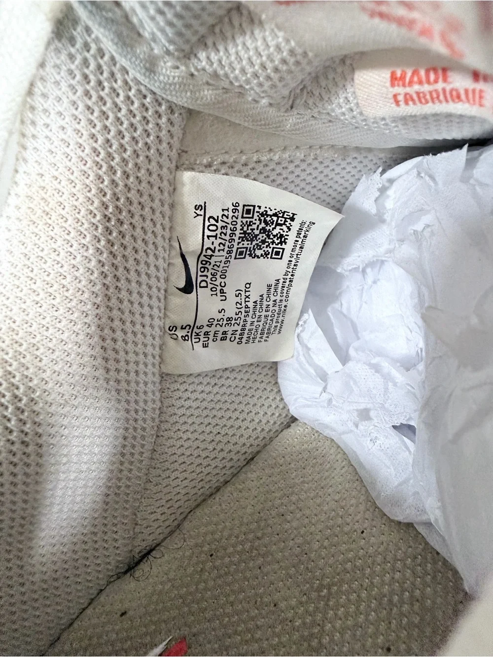 Nike af1 orange and white